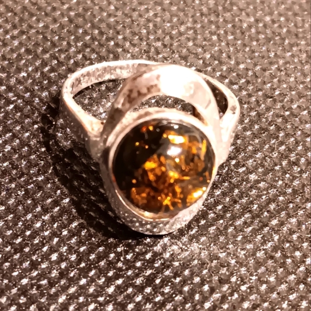 Set Baltic Amber Bracelet Ring Sterling Silver - Picture 2 of 15